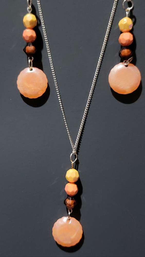 Coral beaded set